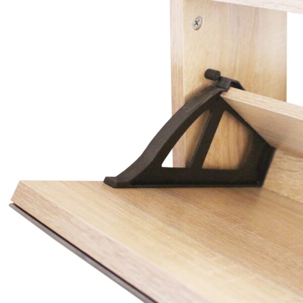 vidaXL Shoe Cabinet 2-Layer Mirror Oak 63x17x67 cm - Image 6