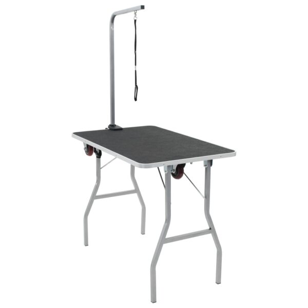 Portable Dog Grooming Table with Castors - Image 1