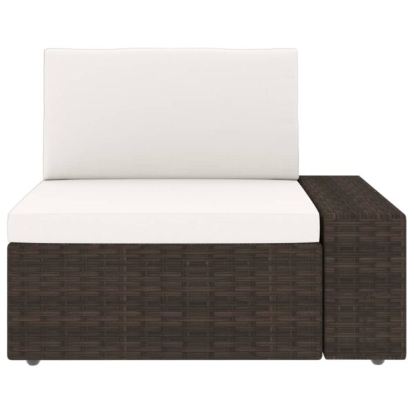 vidaXL 10 Piece Garden Lounge Set Poly Rattan Brown - Image 6