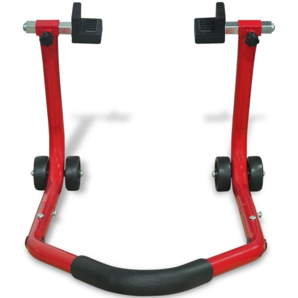 vidaXL Motorcycle Rear Paddock Stand Red - Image 2