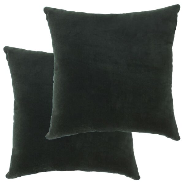 vidaXL Cushions Cotton Velvet 2 pcs 45x45 cm Green - Image 1