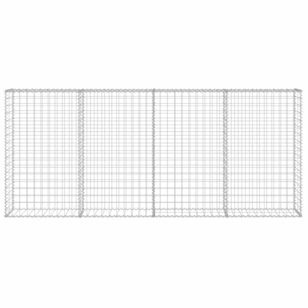 vidaXL Gabion Wall with Covers Galvanised Steel 200x20x85 cm - Image 5