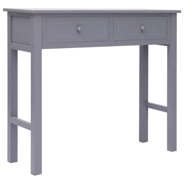 vidaXL Console Table Grey 90x30x77 cm Wood - Image 2