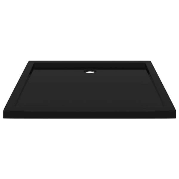 vidaXL Rectangular ABS Shower Base Tray Black 80x90 cm - Image 4