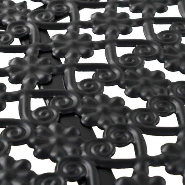 vidaXL Bistro Table Black 40x70 cm Metal - Image 4