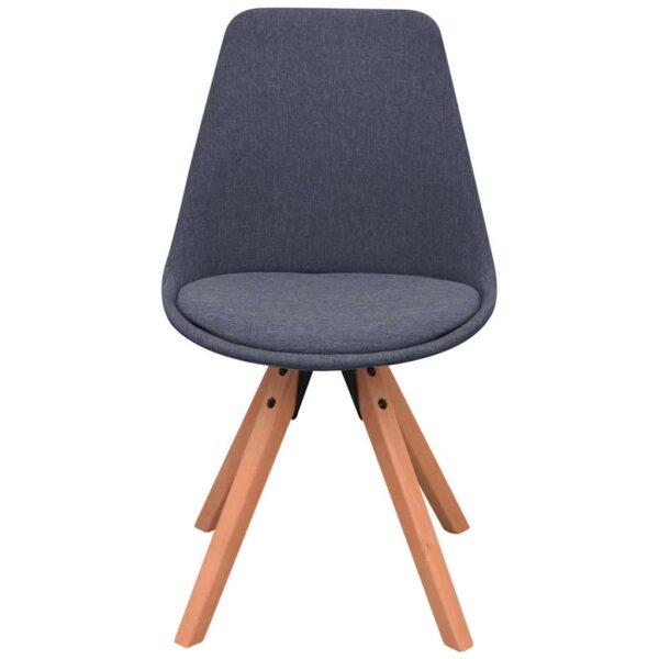 vidaXL Dining Chairs 2 pcs Dark Grey Fabric - Image 3