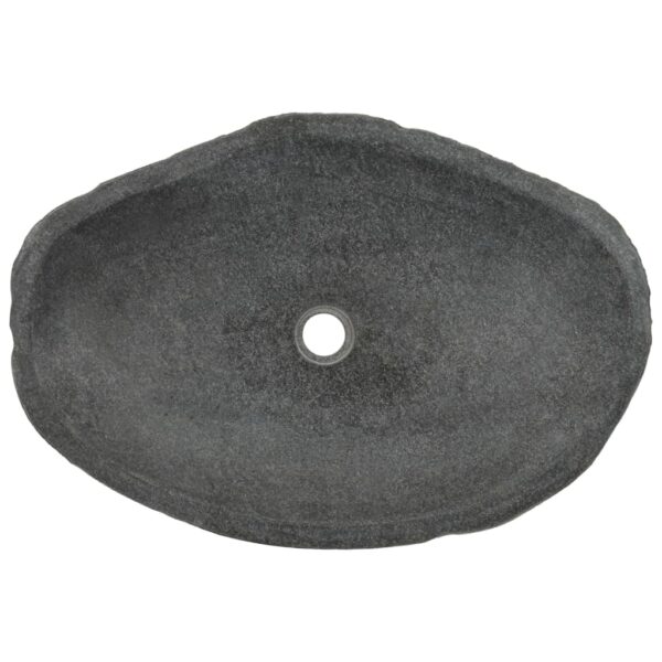 vidaXL Wash Basin River Stone Oval 60-70 cm - Image 4