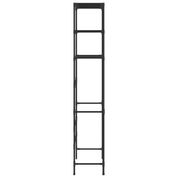 vidaXL 3-Tier Storage Rack over Laundry Machine Black 69x28x169 cm - Image 5