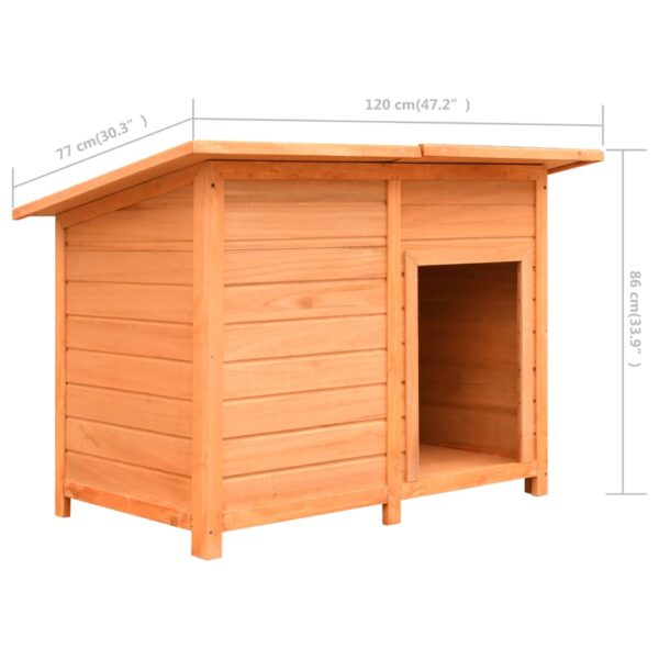 vidaXL Dog Cage Solid Pine & Fir Wood 120x77x86 cm - Image 12