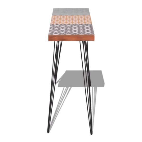 vidaXL Console Table 90x30x71.5 cm Brown - Image 5
