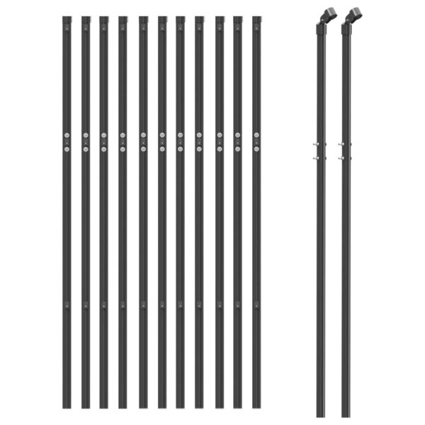 vidaXL Chain Link Fence Anthracite 1x25 m - Image 3