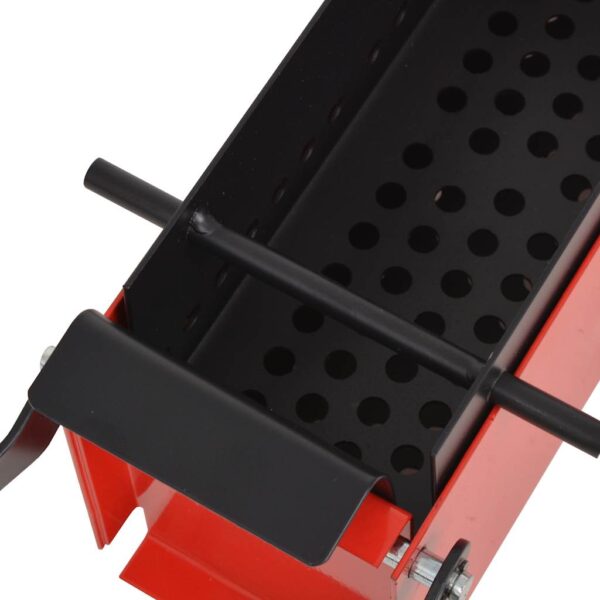 vidaXL Paper Log Briquette Maker Steel 34x14x14 cm Black and Red - Image 3