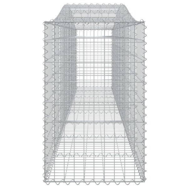 vidaXL Arched Gabion Basket 400x50x80/100 cm Galvanised Iron - Image 4