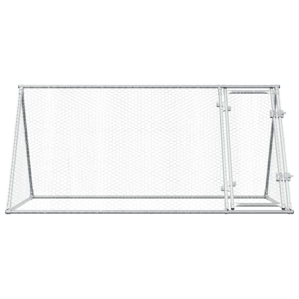 vidaXL Chicken Cage Silver 200x105x91 cm Galvanised Steel - Image 5