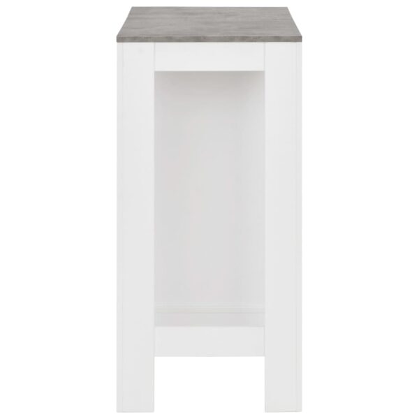 vidaXL Bar Table with Shelf White 110x50x103 cm - Image 4