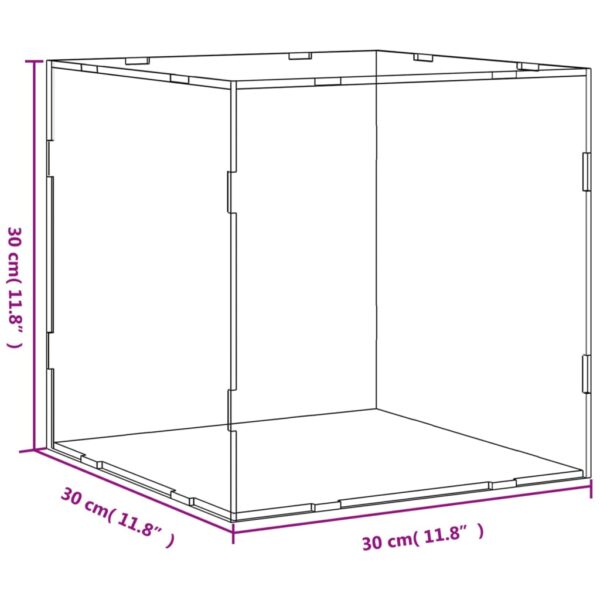 vidaXL Display Box Transparent 30x30x30 cm Acrylic - Image 6