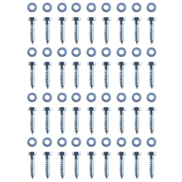 vidaXL L-shaped Ground Anchors 12 pcs Galvanised Steel 5x5x50 cm - Image 5
