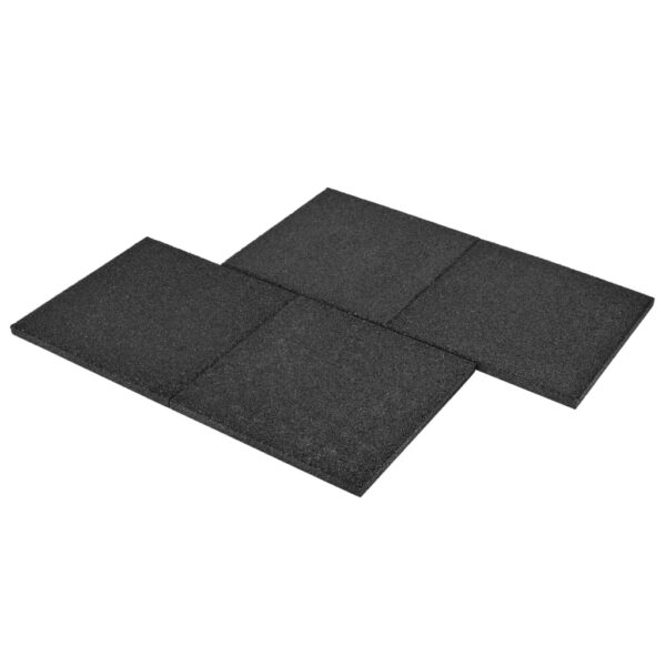 vidaXL Fall Protection Tiles 24 pcs Rubber 50x50x3 cm Black - Image 6