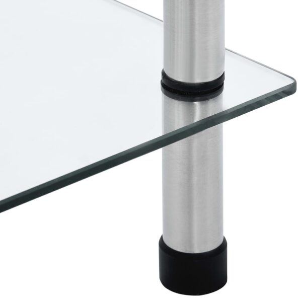 vidaXL 6-Tier Shelf Transparent 40x40x160 cm Tempered Glass - Image 6