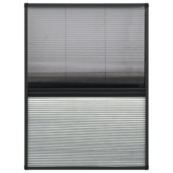 vidaXL Plisse Insect Screen for Windows Aluminium 80x120 cm with Shade - Image 2