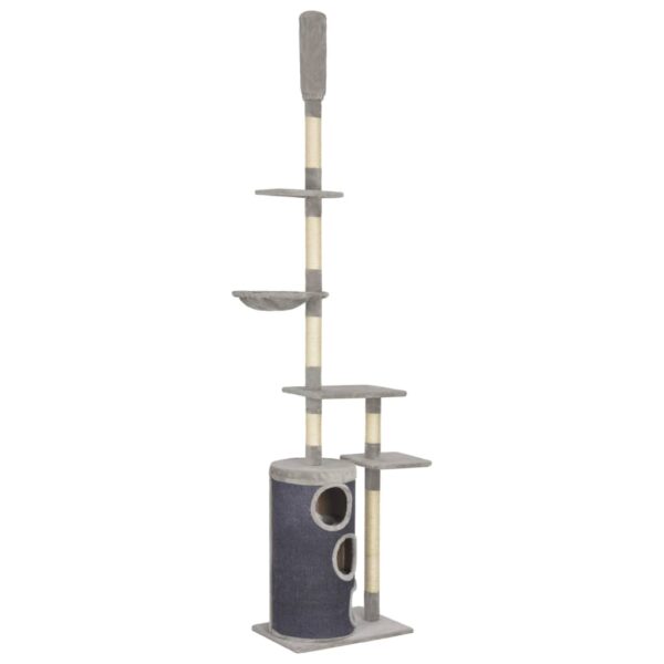 vidaXL Cat Tree with Sisal Scratching Posts Grey 260 cm - Image 1