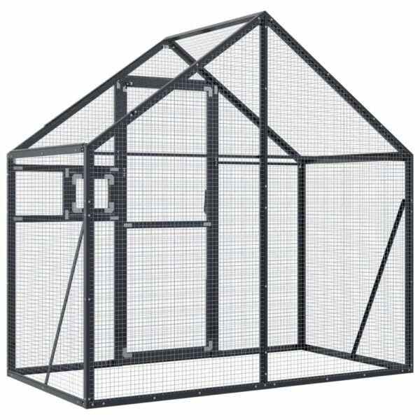 vidaXL Aviary Anthracite 179x100x185 cm Aluminium - Image 5