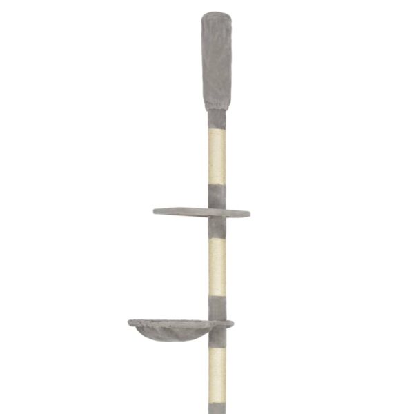vidaXL Cat Tree with Sisal Scratching Posts Grey 260 cm - Image 4