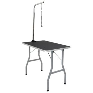 vidaXL Bath Grooming Table for Dogs Cats Pets Adjustable 1 Loop