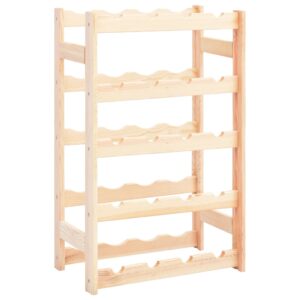 vidaXL Wine Rack for 20 Bottles Solid Wood Pine