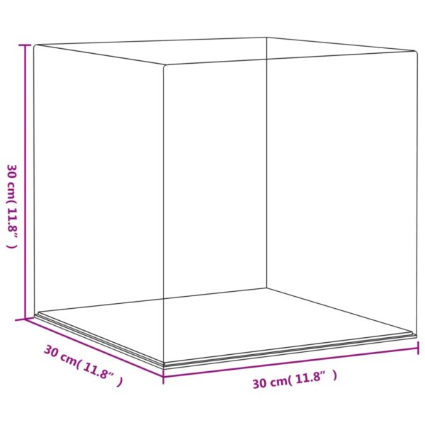 vidaXL Display Box Transparent 30x30x30 cm Acrylic - Image 6