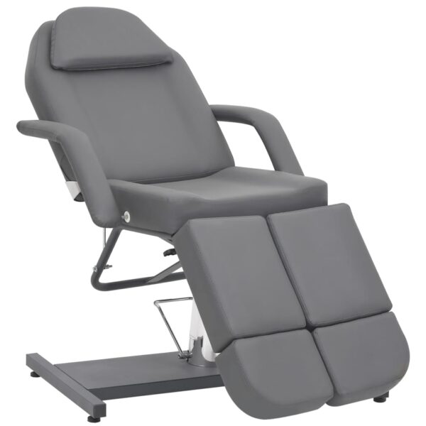 vidaXL Beauty Treatment Chair Faux Leather Grey 180x62x78 cm - Image 1