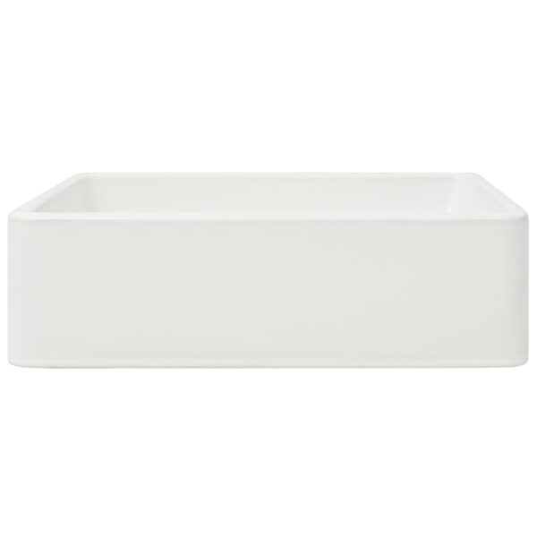 vidaXL Basin Ceramic White 41x30x12 cm - Image 4