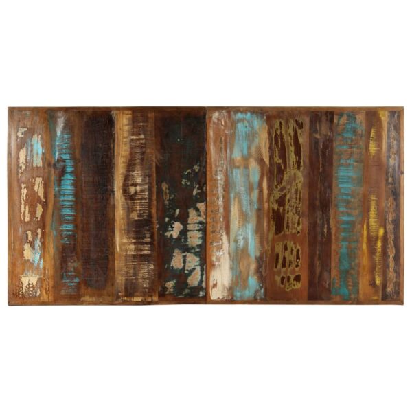 vidaXL Dining Table 160x80x75 cm Solid Reclaimed Wood - Image 4