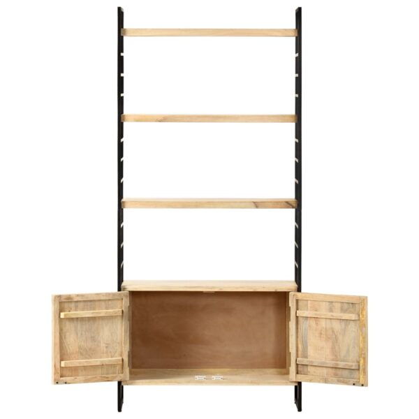 vidaXL 4-Tier Bookcase 80x30x180 cm Solid Mango Wood - Image 4