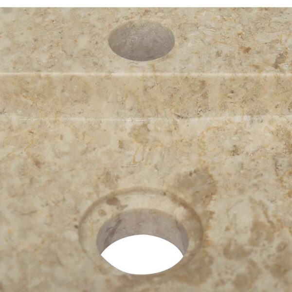 vidaXL Wall-mounted Sink Cream 38x24x6.5 cm Marble - Image 8