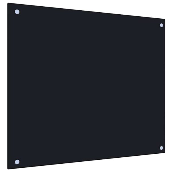 vidaXL Kitchen Backsplash Black 70x60 cm Tempered Glass - Image 5