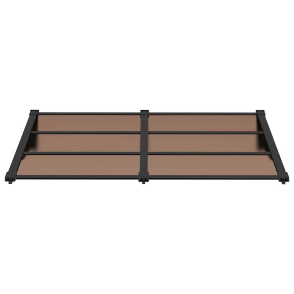 vidaXL Door Canopy Black 152.5x90 cm Polycarbonate - Image 3