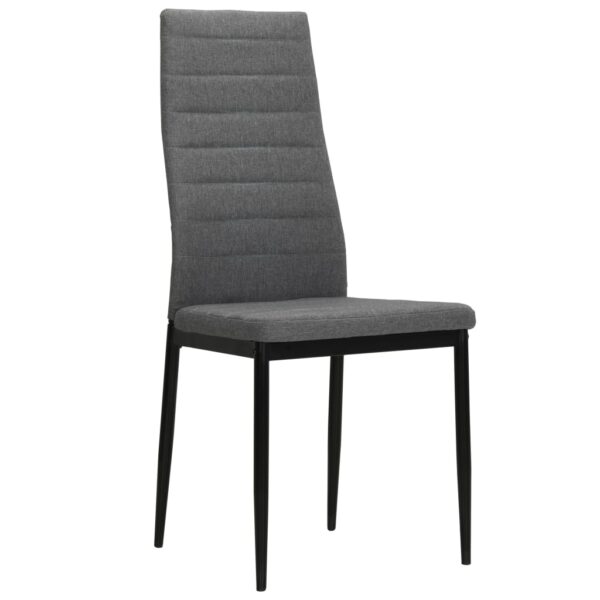 vidaXL Dining Chairs 2 pcs Light Grey Fabric - Image 2