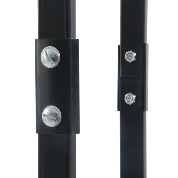 vidaXL Firewood Rack Black 40x25x200 cm Steel - Image 5