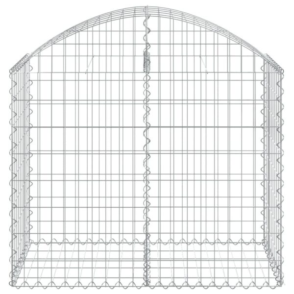 vidaXL Arched Gabion Basket 100x50x80/100 cm Galvanised Iron - Image 3
