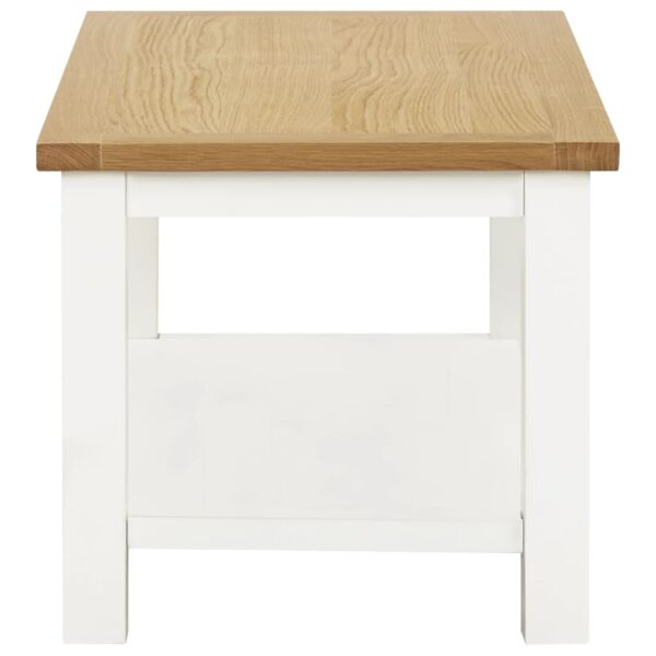 vidaXL Coffee Table 110x55x40 cm Solid Oak Wood - Image 3
