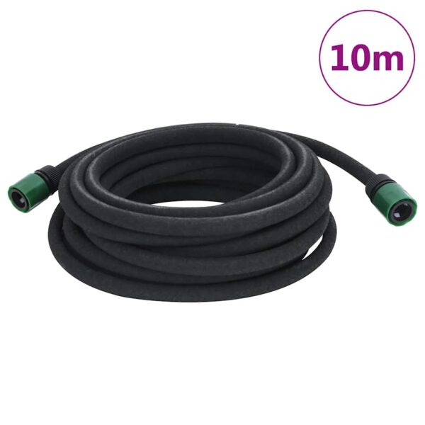 vidaXL Garden Soaker Hose Black 0.6" 10 m Rubber - Image 1