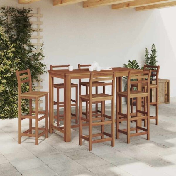 vidaXL Bar Table Solid Acacia Wood 150x70x105 cm - Image 1