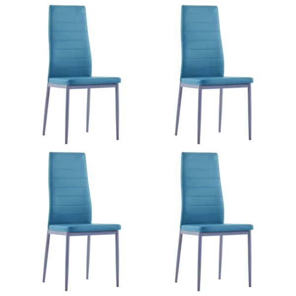 vidaXL Five Piece Dining Set Blue - Image 6