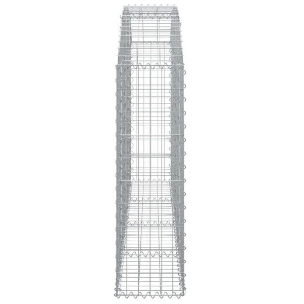 vidaXL Arched Gabion Basket 200x30x100/120 cm Galvanised Iron - Image 4