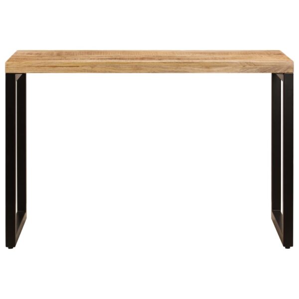vidaXL Dining Table 115x55x76 cm Solid Mango Wood and Steel - Image 3