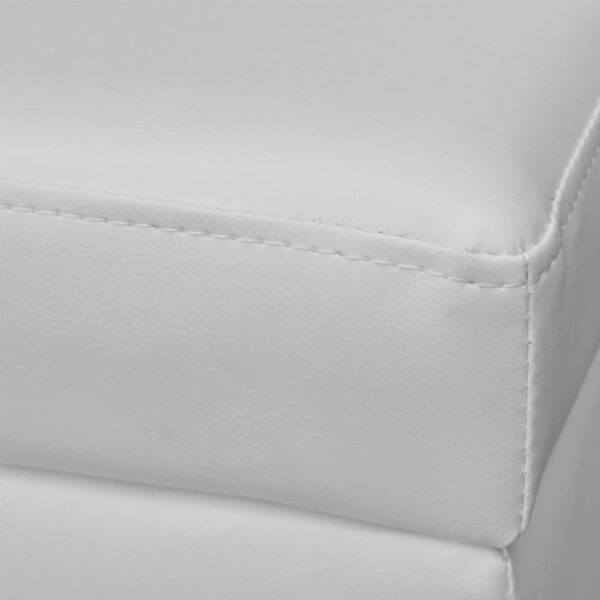 Long Storage Bench Wood White - Image 4