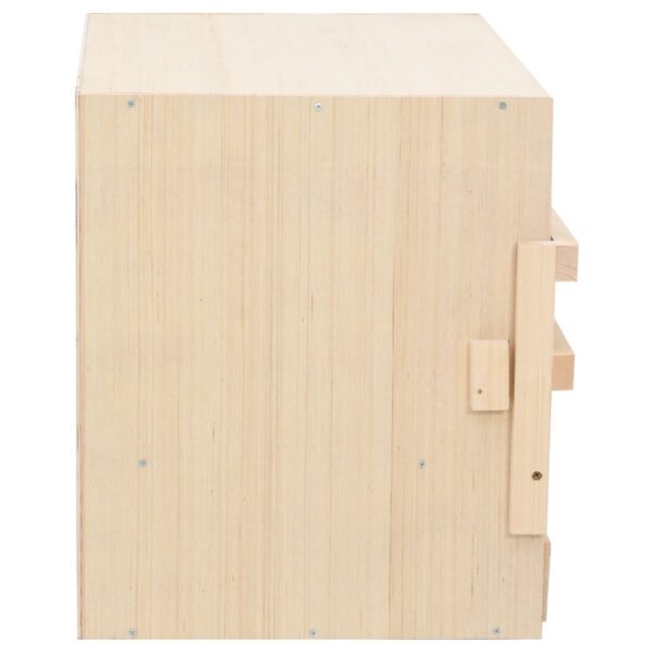vidaXL Chicken Laying Nest 2 Compartments 63x40x45 cm Solid Pine Wood - Image 6