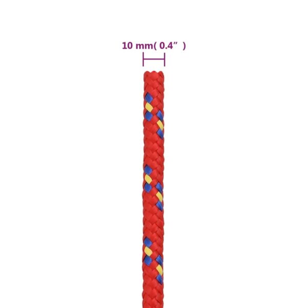 vidaXL Boat Rope Red 10 mm 100 m Polypropylene - Image 6