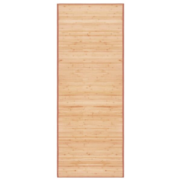 vidaXL Rug Bamboo 80x200 cm Brown - Image 1